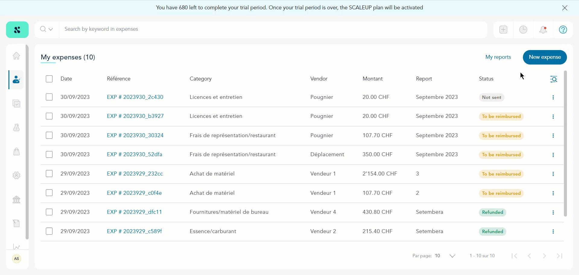 How to Filter Expenses?